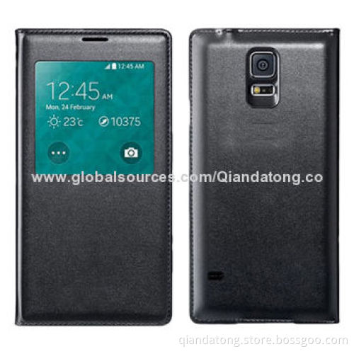 Leather Mobile Phone Cases, Flip Style, for Samsung Galaxy S5